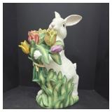 Kaldun & Bogle Ceramic Bunny with Flowers