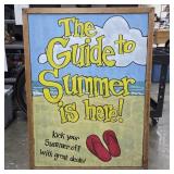 Summer Advertising Sign Painted Dual Sided