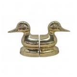 Brass Duck Head Bookends