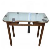 Wood Table With Mirror Top