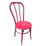 Red Metal Bentwood Style Chair