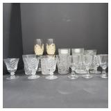 Clear Glassware with Etched Patterns