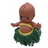 Kewpie Style Doll with Grass Skirt, Korea