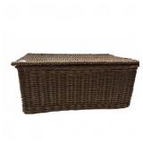 Woven Rectangular Lidded Basket