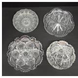 Crystal Dishes with Cut Designs