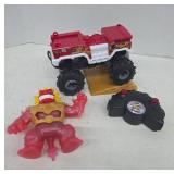 Monster Truck with Remote and Red Figure