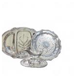 Rogers Bros Silverplate Serving Trays and Gravy