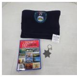 Pearl Harbor Postcards, Scarf, and Keychain