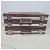 Brown Stacked Cassette Tape Cases