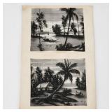 Vietnamese Signed Silk River Scene Painting