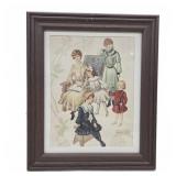 Framed 1903 Children's Fashion Print