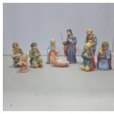 Hand-Painted Porcelain Nativity Scene