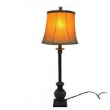 Table Lamp with Glass Mosaic Base and Fabric Shade