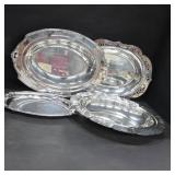 Silver Plated Oval Serving Trays
