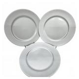 7 Silver Plastic Charger Plates