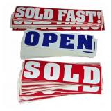 Retail Stickers: SOLD, SOLD FAST!, OPEN
