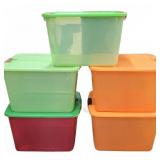 Sterilite Plastic Latching Storage Tubs