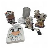 Cow Figurines and Decor Assortment