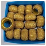 Gold Beaded Napkin Rings