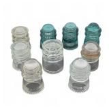 Glass Telegraph Insulators Assorted Colors