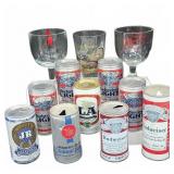 Anheuser-Busch Beer Cans and Branded Glassware