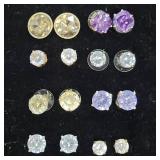 Metal & Stone Stud Earrings Selection