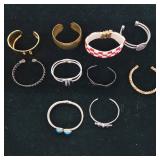 Metal Cuff & Bangle Bracelets, Silverplated