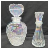 Iridescent Glass Perfume Bottles With Stoppers