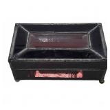 Glass & Metal Rectangular Jewelry Trinket Box