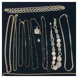Gold Tone Chains, Bracelets & Pendants