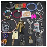 Keychains & Costume Jewelry Mix