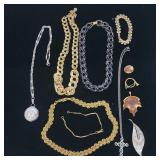 Jewelry Lot With Rex Pendant Watch