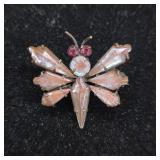 Insect Brooch with Colored & Clear Stones