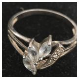 .925 Sterling & Gemstone Size 9 Ring