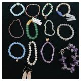 Beaded Gemstone Bracelets & Earrings