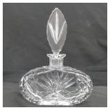 Cut Crystal Perfume Bottle with Faceted Stopper