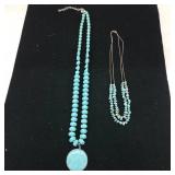 Turquoise Bead Necklaces With Pendant