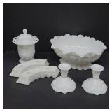 Westmoreland Milk Glass Grape Pattern Set