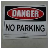 8 Danger No Parking Signs Set