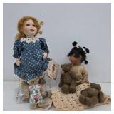 Ashton Drake & GUND Artist Dolls with Bears