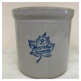 Western Stoneware 2 Gallon Crock w/ Wood Lid