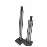 Art Deco Style Glass & Metal Candle Holders