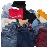 Women's Mixed Apparel Lot, Jeans, Tops & Shorts