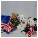 Ty Beanie Babies Patriotic & Camo Bears Assortment