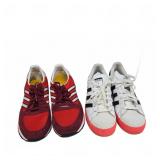 Adidas Sneakers Red & White, US 8.5 & 7