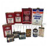 Vintage Oil & Maintenance Cans, Not Empty