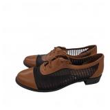 Jessica Simpson Brown & Black Lace-Up Shoes 10M