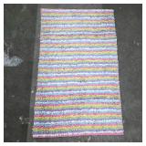 Striped Multicolor Textured Rug 31x51