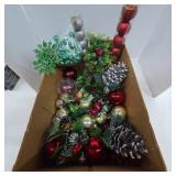 Christmas Ornaments & Pine Cone Decor Mix
