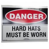 12 Danger Hard Hats Must Be Worn Signs